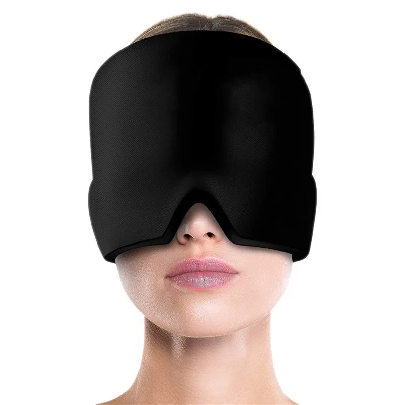Ice Headache MigraiGelne Relief Hat Cold Compress Therapy Cap Ice Head Wrap Pack Eye Mask For Pressure Relieve Pain Ice Hat
