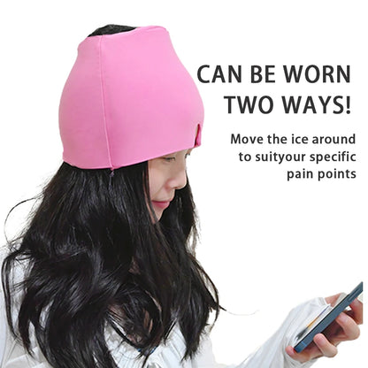 Ice Headache MigraiGelne Relief Hat Cold Compress Therapy Cap Ice Head Wrap Pack Eye Mask For Pressure Relieve Pain Ice Hat