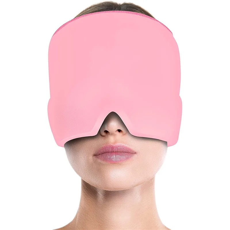 Ice Headache MigraiGelne Relief Hat Cold Compress Therapy Cap Ice Head Wrap Pack Eye Mask For Pressure Relieve Pain Ice Hat